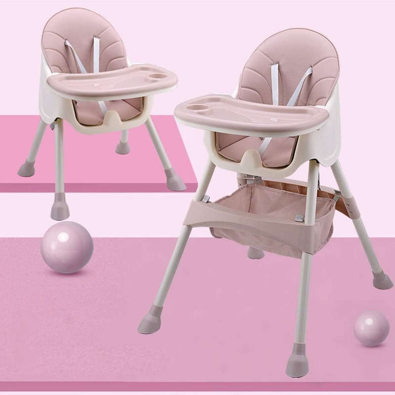 přenosná dětská židlička 2 v 1, židlička s podnosem, růžová