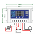 Obraz % s -Digitální programovatelný regulátor nabíjení pro solární panely, 12V / 24V, 20A