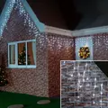 Obraz % s -180 LED 8 programových vánočních světýlek, 8,5 m, 8,5 m šňůra žárovek - studená bílá