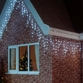 Obraz % s -180 LED 8 programový vánoční rampouchový světelný řetěz, 8,5 m - studená bílá