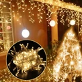 180 LED 8 programový vánoční rampouchový světelný řetěz, 8,5 m - teplá bílá