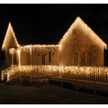 Obraz % s -180 LED 8 programový vánoční rampouchový světelný řetěz, 8,5 m - teplá bílá