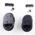 Bezdrátová optická myš s adaptérem USB, 1200 dpi, černá