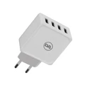 Napájecí adaptér Daewoo Fast Charger, nabíjecí proud 2,4 A, 4 zásuvky USB, bílý
