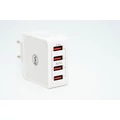Napájecí adaptér Daewoo Fast Charger, nabíjecí proud 2,4 A, 4 zásuvky USB, bílý