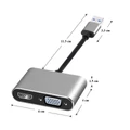 Obraz % s -Převodník USB2.0 - adaptér HDMI/VGA, + 3,5 mm jack konektor