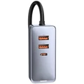 Nabíječka USB a USB-C do zapalovače automobilu Baseus se 4 zásuvkami