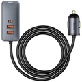Nabíječka USB a USB-C do zapalovače automobilu Baseus se 4 zásuvkami