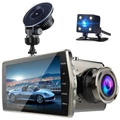 Záznamová kamera do auta FullHD 1080P s couvací kamerou, vestavěným G-senzorem a LED světlem