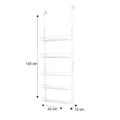 Obraz % s -pětipatrový kovový regál do kuchyně, spíže nebo koupelny - 130 cm