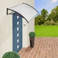 Plastová extra lehká průsvitná stříška s upevněním 120 x 90 cm, černý rám