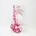 Plastová skládací váza s květinovým vzorem 28 cm