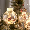Vánoční LED světelný řetěz s ozdobami, postavičky Santa Clause, teplá bílá, 3m