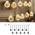 Vánoční LED světelný řetěz s ozdobami, postavičky Santa Clause, teplá bílá, 3m