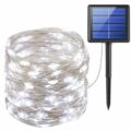 Obraz % s -Solární dekorativní mikro LED světelný řetězec, 100 LED, 10 metrů, studená bílá