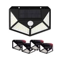 100 LED solární nástěnné světlo se senzorem pohybu, 4 LED panely