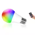 Obraz % s -Dálkově ovládaná RGBW LED 10W žárovka E27 s barevným a bílým světlem