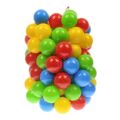 Obraz % s -Plastové míčky v jasných barvách, pro hrací stan, ohrádku, 6,5 cm, sada 100 míčků v síťce