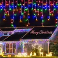 Obraz % s -25 metrů, 500 LED vánočních světelných řetězů, šumivé světelné řetězy s barevným a studeným bílým světlem