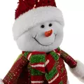 Obraz % s -Vánoční textilní teleskopická figurka sněhuláka, výška 60-95 cm