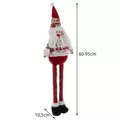 Obraz % s -Vánoční teleskopický textilní Santa Claus, 60-95 cm vysoký