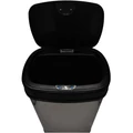 Automatická popelnice Sensory 50 l, inox, s černým víkem, SD-007-B
