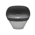 Automatická popelnice Sensory 50 l, inox, s černým víkem, SD-007-B