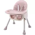 Obraz % s -přenosná dětská židlička 2 v 1, židlička s podnosem, růžová