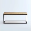 Obraz % s -Elite Home® Elegantní minimalistický konferenční stolek s černým kovovým rámem a dubovou deskou
