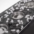 Volně stojící BIO krb pro domácnosti a terasy, bez kouře, na bioetanolové biopalivo, se skleněnou stěnou, tepelně izolační vrstvou štěrku, 45 x 30 x 21 cm, černý