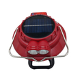 Obraz % s -Přenosné, závěsné, bateriové, multifunkční LED světlo se solárním panelem, červené