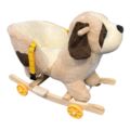 Obraz % s -Hudební plyšové houpací zvířátko, houpací houpačka se sedátkem, pojízdná kolečka, ve tvaru psa