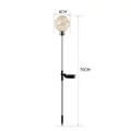 Solární zahradní světlo LED do zásuvky, 1 kus, studená bílá, výška 70 cm