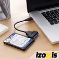 Sata-USB adaptér kabel pro pevné disky (SSD, HDD) a externí disky, 3.0 Plug & Play adaptér, rychlý přenos dat, 33,5 cm