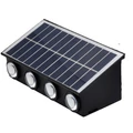 Obraz % s -Nástěnná, venkovní, solárně napájená, dobíjecí LED lampa, 8 LED diod