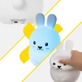 Rabbit LED interaktivní měnící barvy RGB noční lampička pro děti ve tvaru králíčka, s dálkovým ovládáním světelných efektů a časovačem, silikon