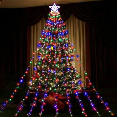 Vánoční světelný řetěz s hvězdou, 8 programů, 360 LED, barva