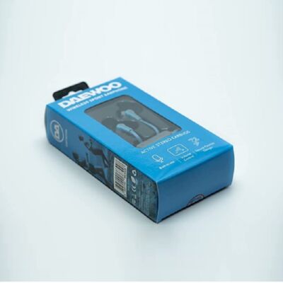 Bezdrátová sportovní sluchátka Daewoo bluetooth, modrá, DIBT7072BL