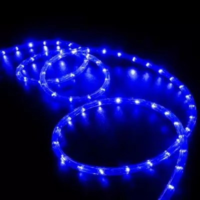 Venkovní LED světelný kabel, modrý, 8 programů, 10 metrů