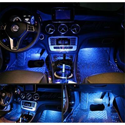 Univerzální LED osvětlení prostoru nohou do auta, sada náladového osvětlení, s dálkovým ovládáním