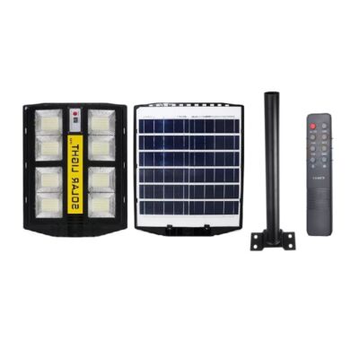 800W solární pouliční osvětlení LED s držákem, dálkovým ovládáním, senzorem pohybu - extra jasné