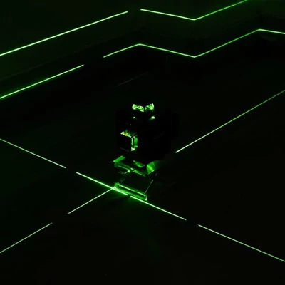 4D, 360stupňová samonastavovací laserová vodováha s 16 měřicími body, možnost montáže na stěnu, prachotěsná a vodotěsná