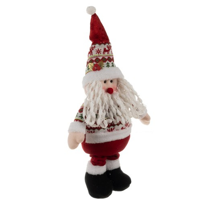 Vánoční teleskopický textilní Santa Claus, 60-95 cm vysoký