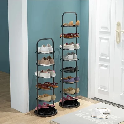 Elite Home® 7patrový botník, ocelová konstrukce, umělá kůže, černý