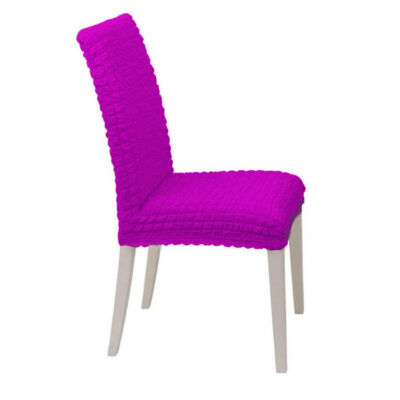 Pružný, elastický potah na jídelní židle, potah na sedadlo, chránič židle, odolný, pratelný, nežehlivý, sada 3 kusů, růžový