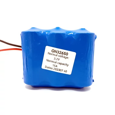 Tříčlánková baterie pro solární panel, 3x5000mAh, 3,2V, GN32650, modrá