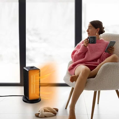 Stolní sálavé topení, ventilátor s oscilační funkcí, 1200 W