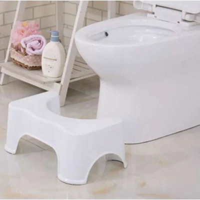 Dětské schůdky na WC, podnožka na WC pro dospělé, velikost 42 × 17 × 26 cm, bílá barva