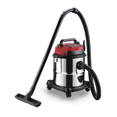 Průmyslový suchovlhký vysavač se dvěma sacími hlavicemi 2500 W, 20 l nádrž + HEPA filtr, červený vršek
