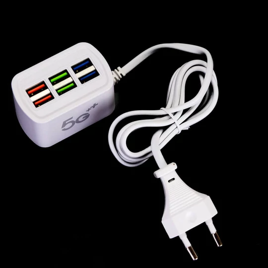 Rychlonabíjecí stanice USB s 6portovou zásuvkou, 3,1 A
